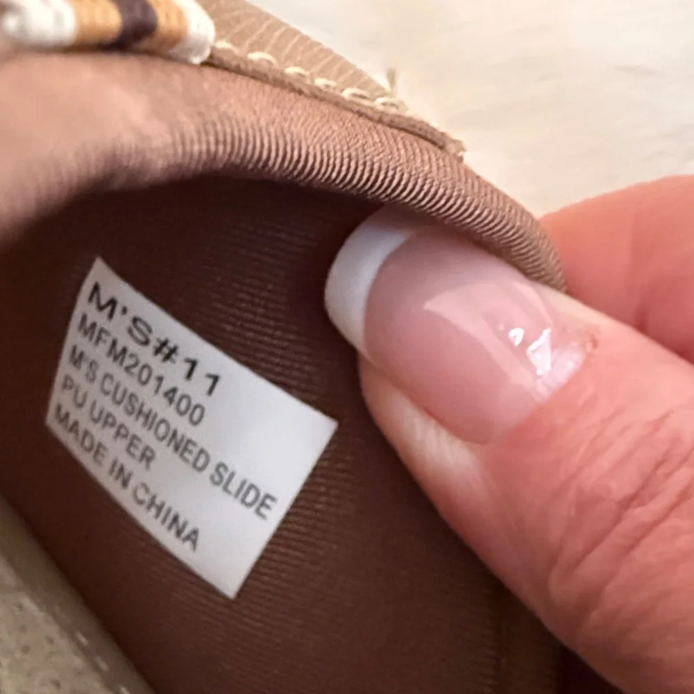 Margaritaville St. Kitts Slide Sandals Tan Comfort Men's Size 11 NWOT - Picture 4 of 5